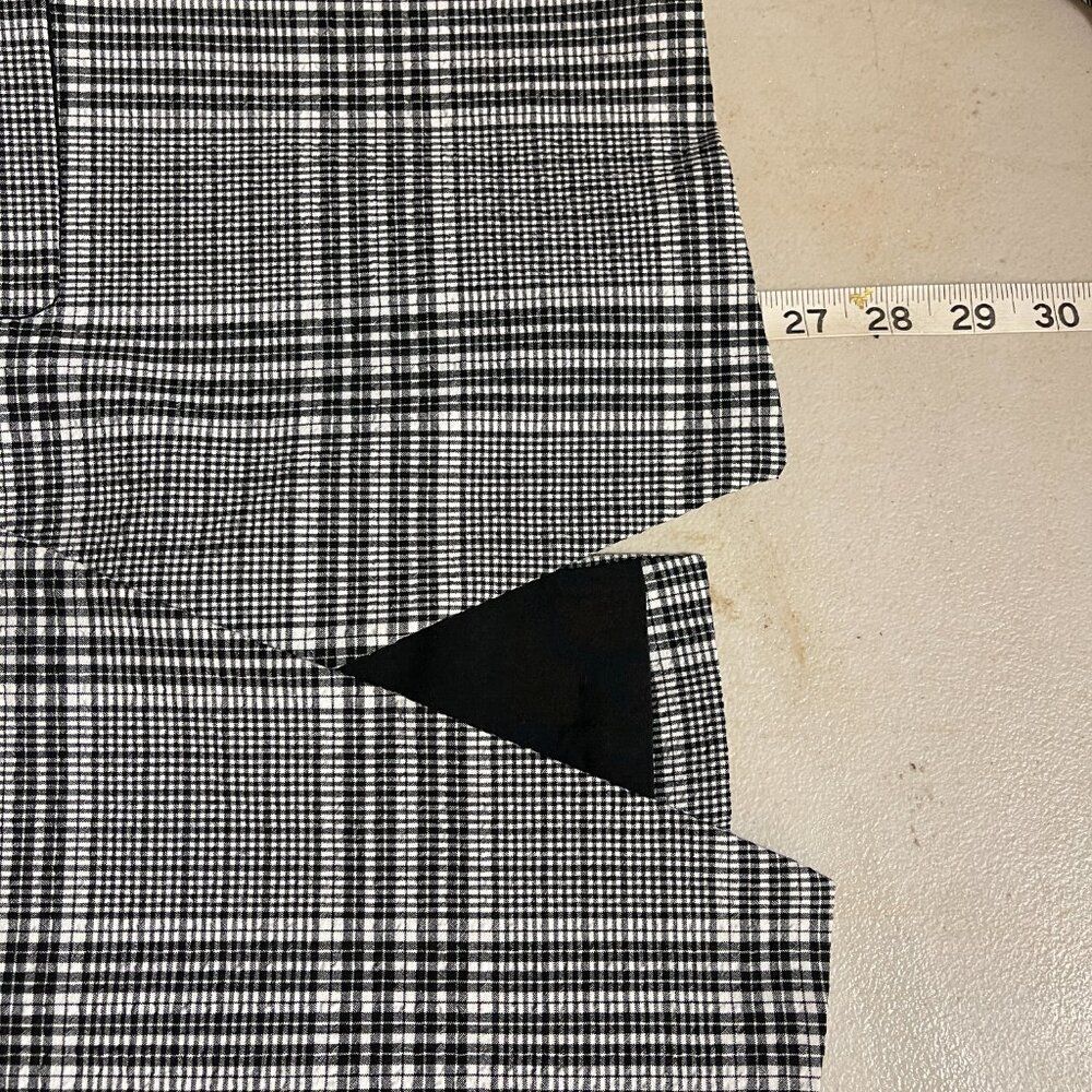 Maison d'Amelie Paris Gingham Black White Plaid Blazer Large - Picture 13 of 13